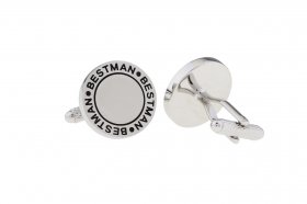 Cufflinks - Black Fill Wedding Cufflinks - Bestman