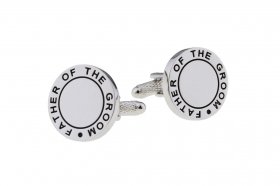 Cufflinks - Black Fill Wedding Cufflinks - Father of the Groom