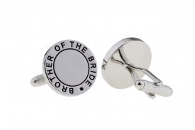 Cufflinks - Black Fill Wedding Cufflinks - Brother of the Bride