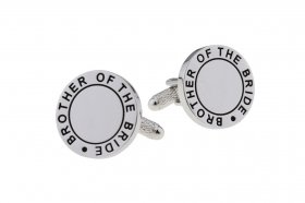 Cufflinks - Black Fill Wedding Cufflinks - Brother of the Bride