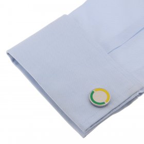 Cufflinks - Club & County - Green & Yellow