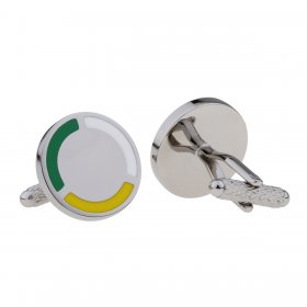 Cufflinks - Club & County - Green, White & Yellow