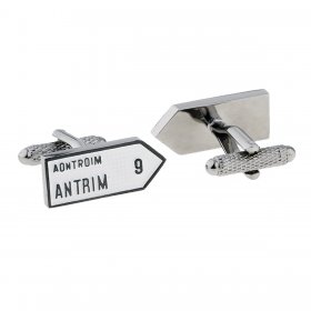 Irish County Road Sign Cufflinks - Antrim