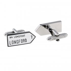 Irish County Road Sign Cufflinks - Longford