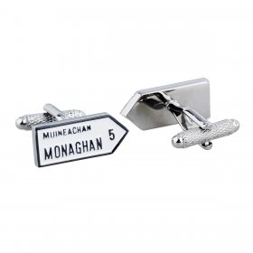 Irish County Road Sign Cufflinks - Monaghan