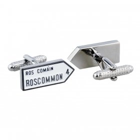 Irish County Road Sign Cufflinks - Roscommon