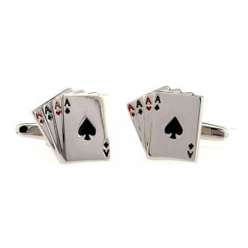 Cufflinks - Cards Four Aces