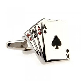 Cufflinks - Cards Four Aces