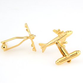 Cufflinks - Aeroplane Gold